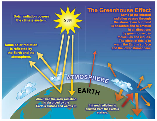 Greenhouse gases allow sunlight 